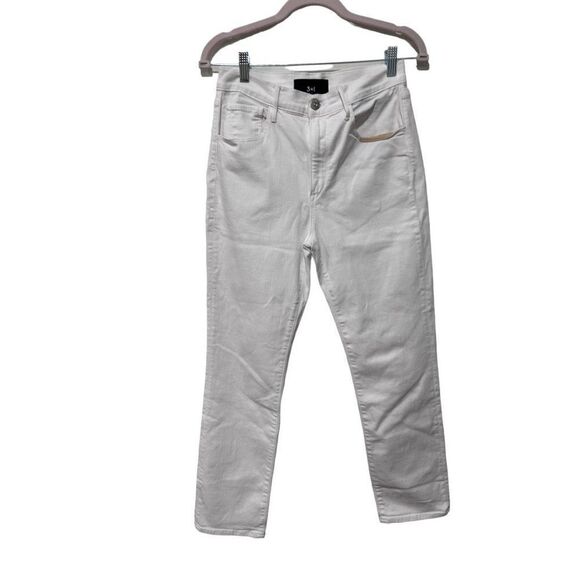 3x1 Made Here Button & Zip Fly Five Pocket Style Flat Front Jeans White Size 28 - Picture 1 of 12